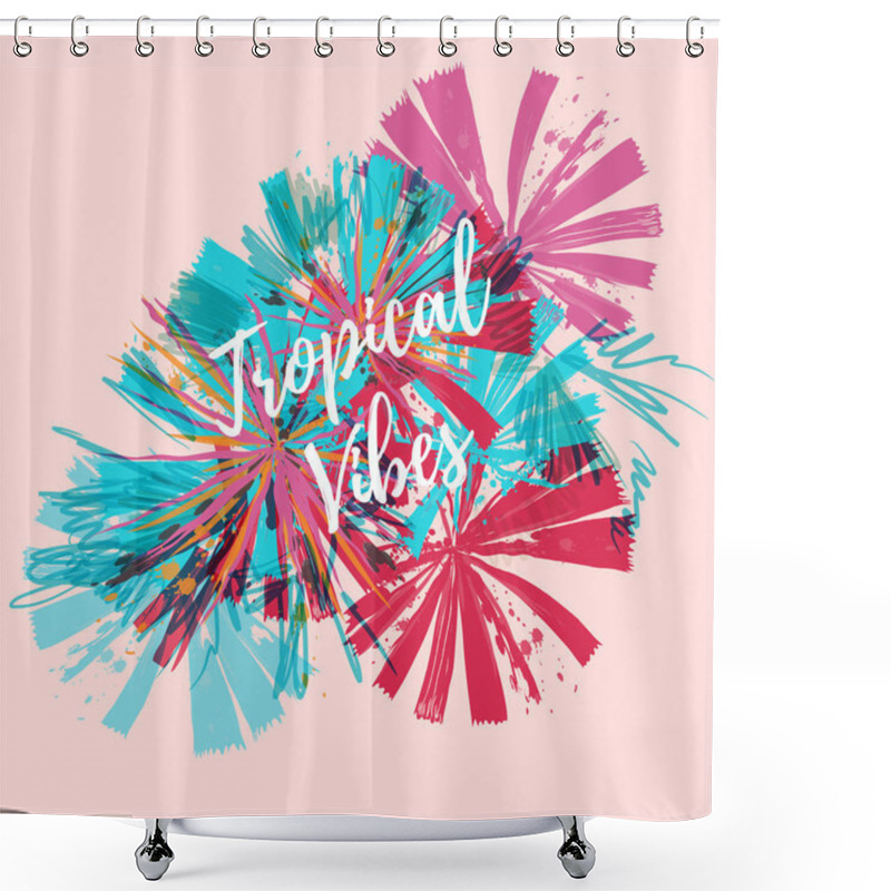 Personality  Fashion Illustration Tropical Vibes Shower Curtains