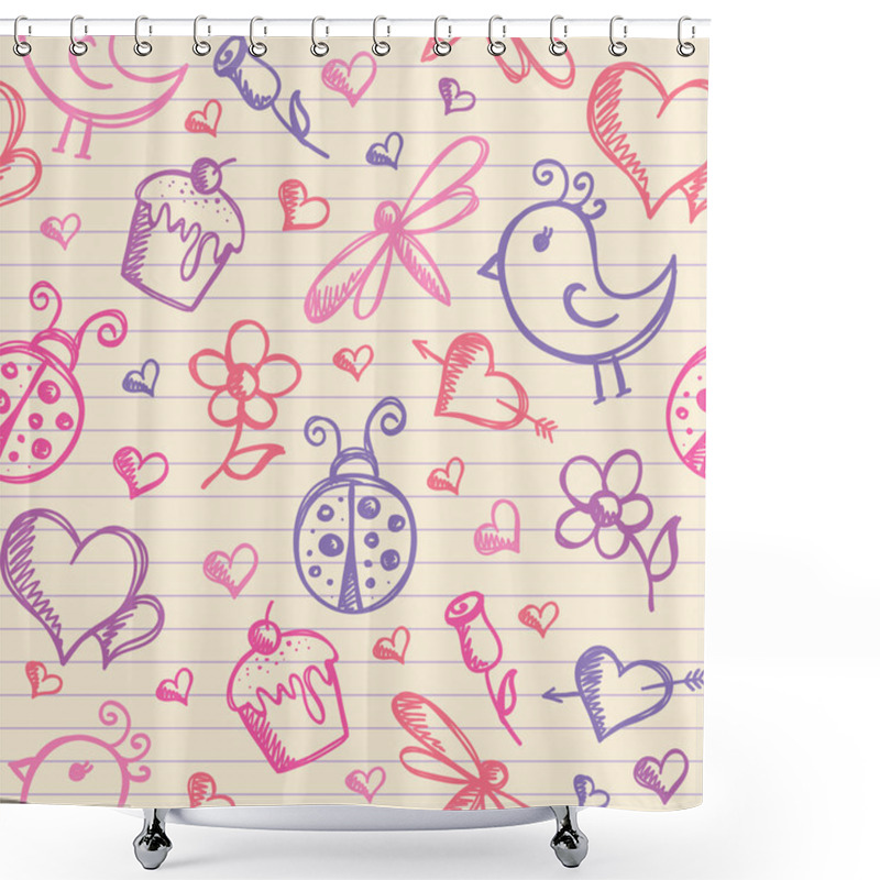 Personality  Romantic Seamless Pattern Shower Curtains