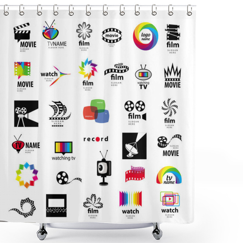 Personality  Collection Of Logos Tv, Video, Photo, Film Shower Curtains