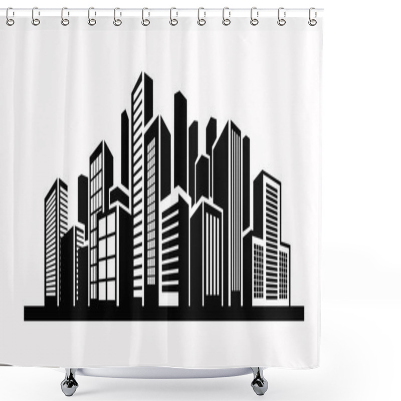 Personality  Building Icon Shower Curtains