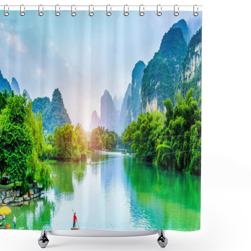 Personality  The Beautiful Landscape Of Guilin, Guangx Shower Curtains