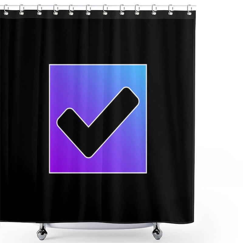 Personality  Accept Blue Gradient Vector Icon Shower Curtains