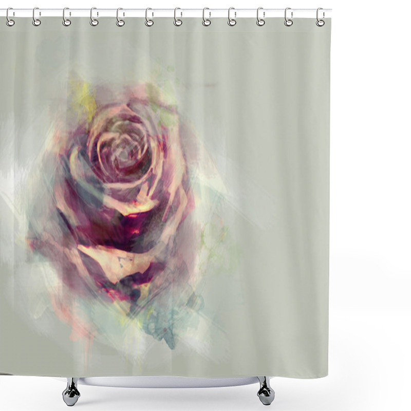 Personality  Rose Flower Shower Curtains