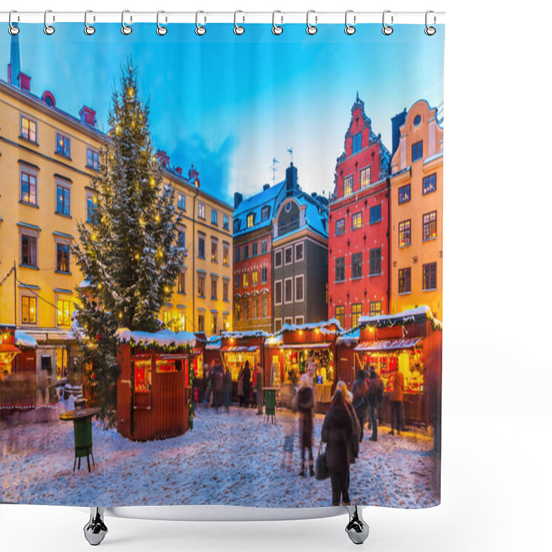 Personality  Christmas Fair In Stockholm, Sweden Shower Curtains