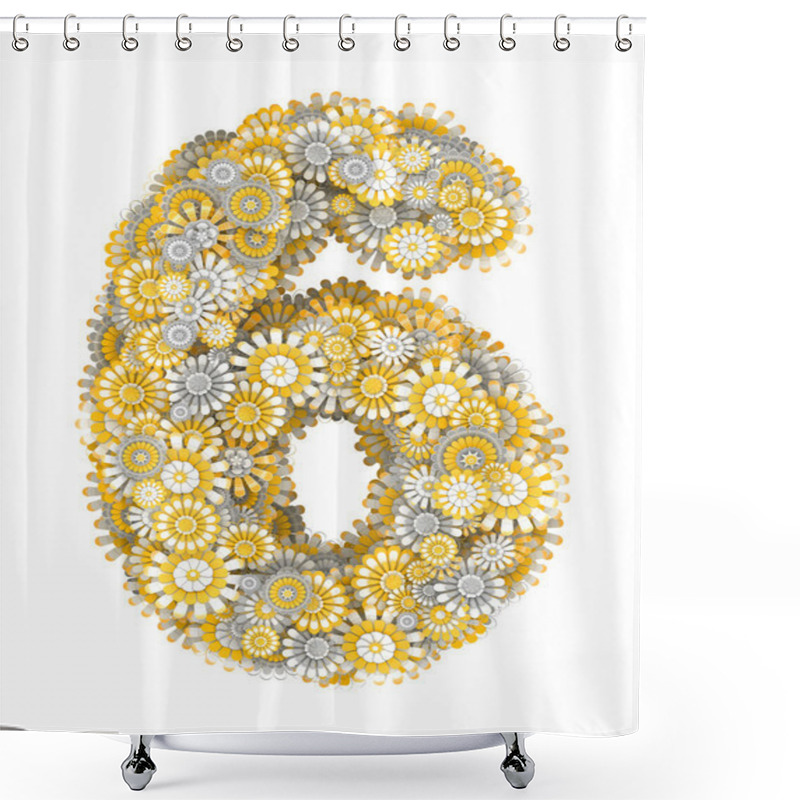 Personality  Number 6 From Camomile Flowers Shower Curtains