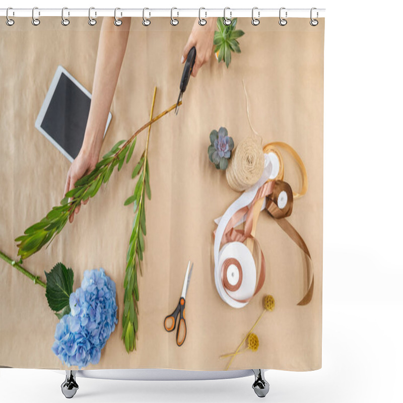 Personality  Florist Cutting Stem Shower Curtains