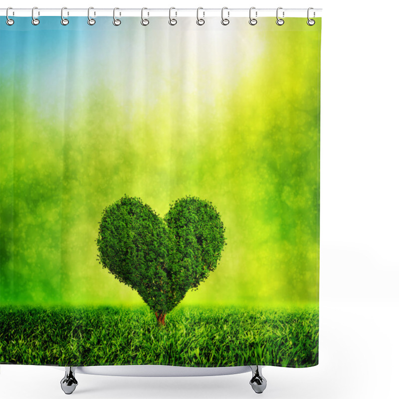 Personality  Heart Shaped Tree Shower Curtains