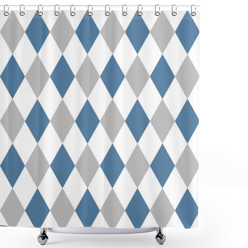 Personality  Argyle Pattern Seamless Background. Vector. Shower Curtains