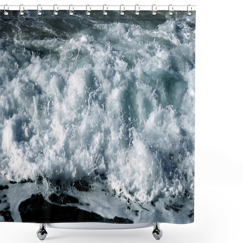 Personality  Suds Of Waves Shower Curtains