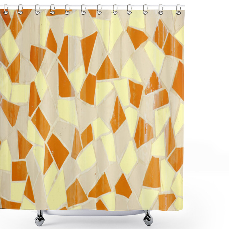 Personality  Trencadís Or Ceramic For Backgrounds And Textures Shower Curtains