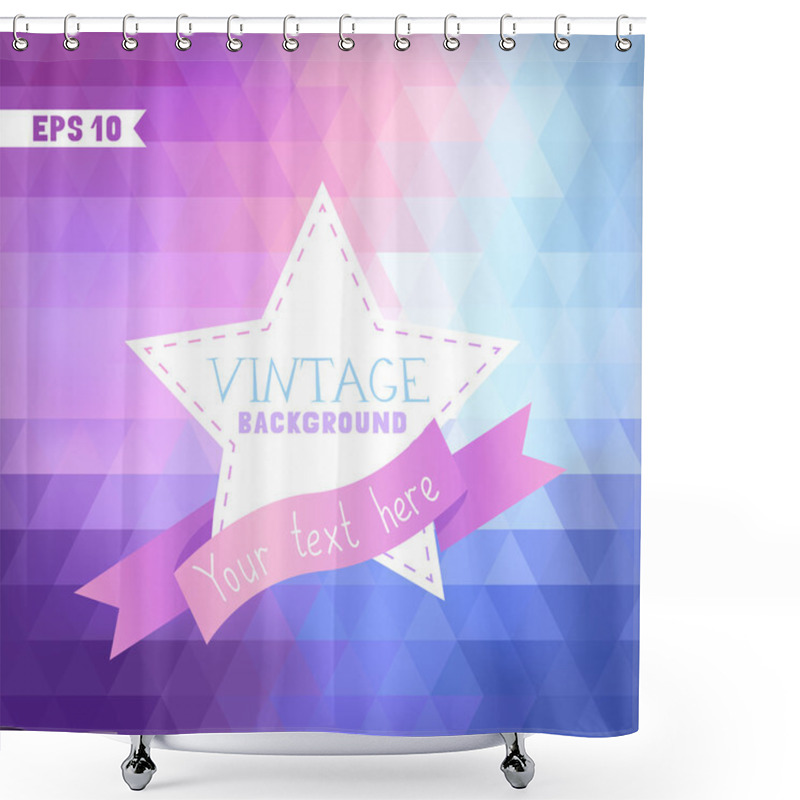 Personality  Geometric Hipster Retro Background Shower Curtains