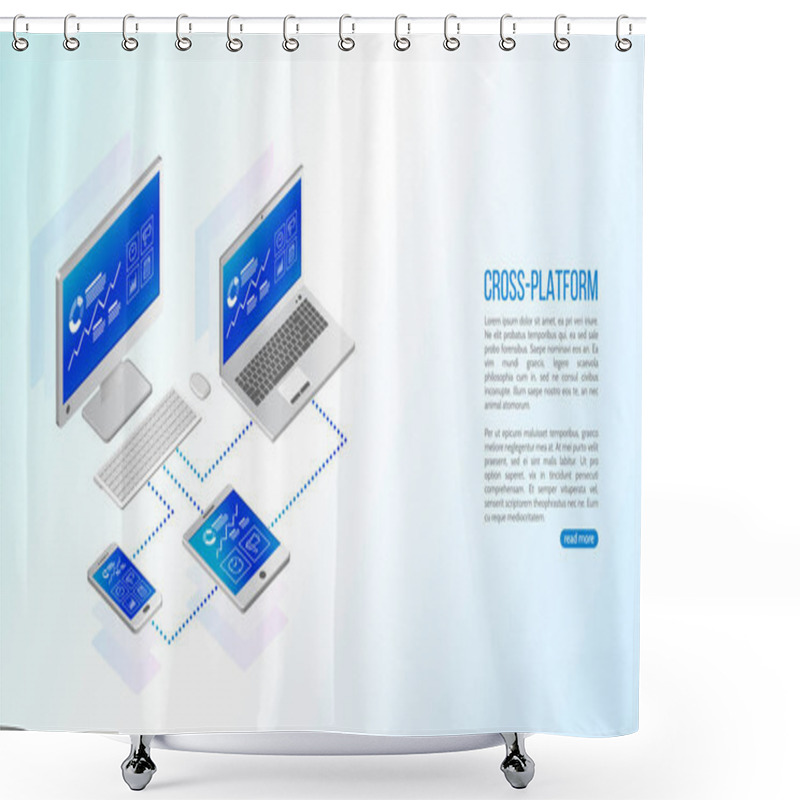 Personality  Multiplatform Web Page Concept For Pc, Laptop, Tablet And Smartp Shower Curtains