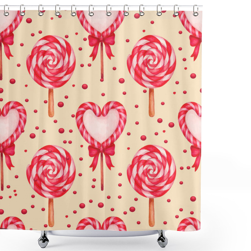 Personality  Sugar Candies Seamless Background Shower Curtains