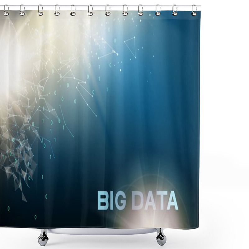 Personality  Abstract Binary Futuristic Design. Shower Curtains