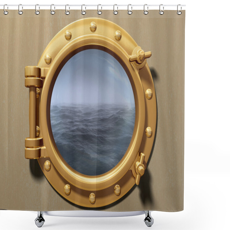 Personality  Porthole Shower Curtains