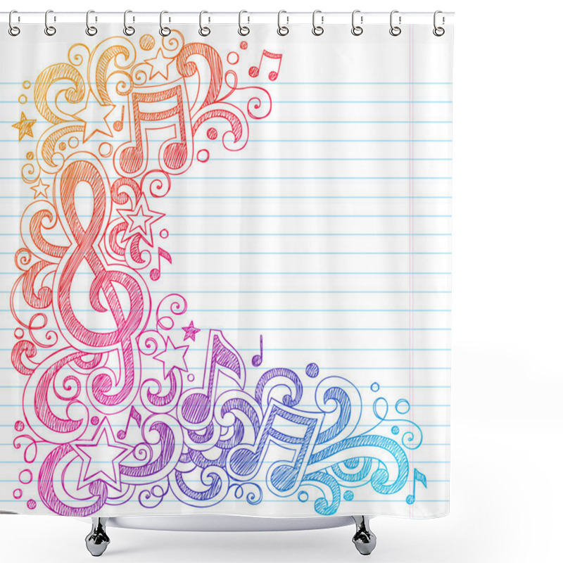 Personality  Music Notes G Clef Vector Shower Curtains