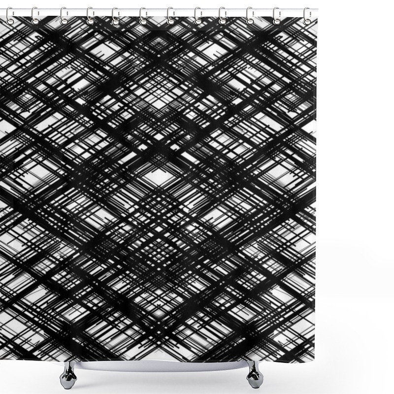 Personality  Random Scattered Geometric Shapes  Shower Curtains