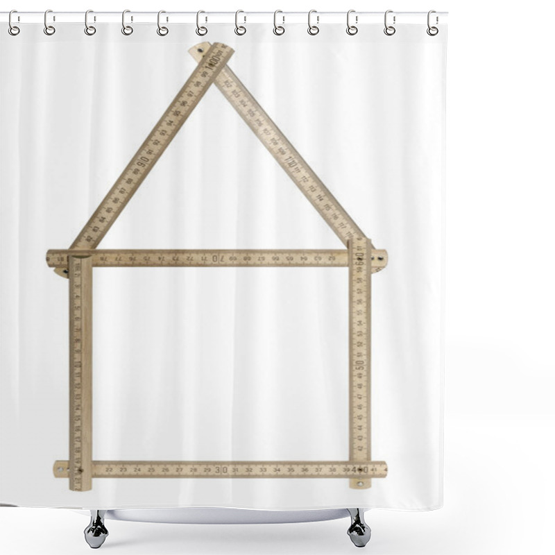 Personality  Yard Stick House Shower Curtains