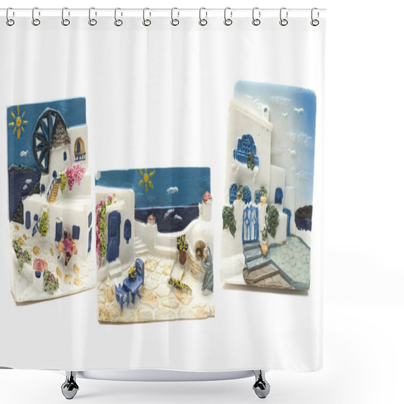 Personality  Greek Island Souvenirs Shower Curtains