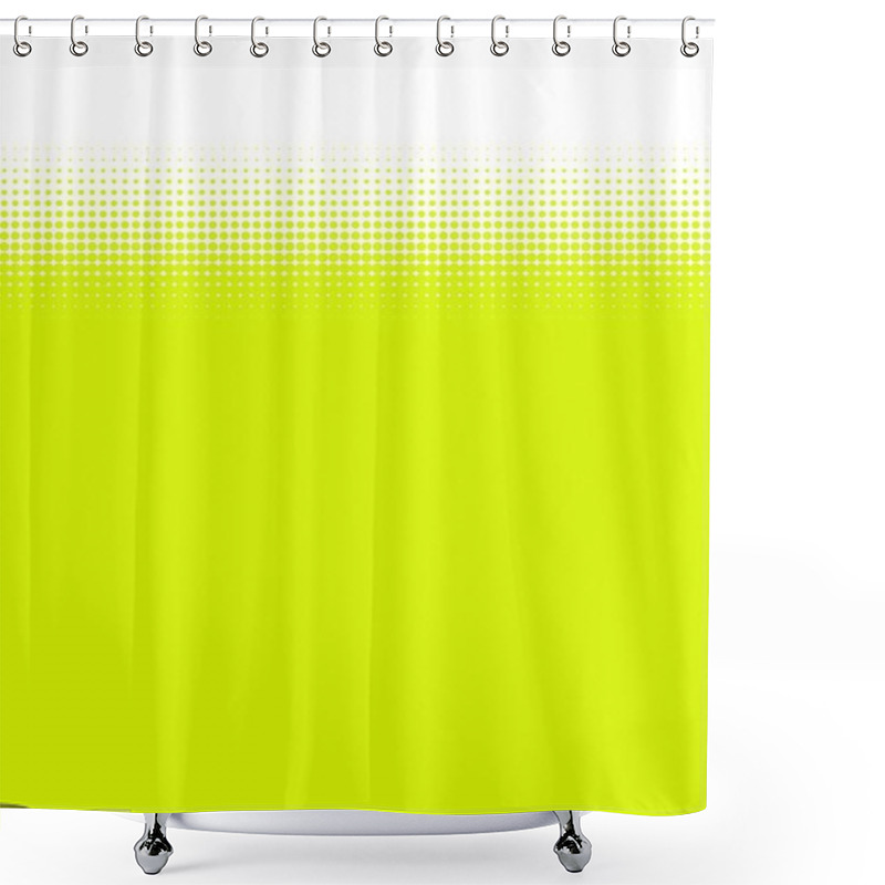 Personality  Yellow Background With Transitions Made Of Dots Shower Curtains