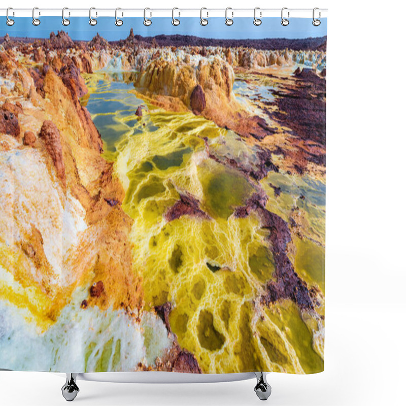 Personality  Dallol, Danakil Depression, Ethiopia Shower Curtains