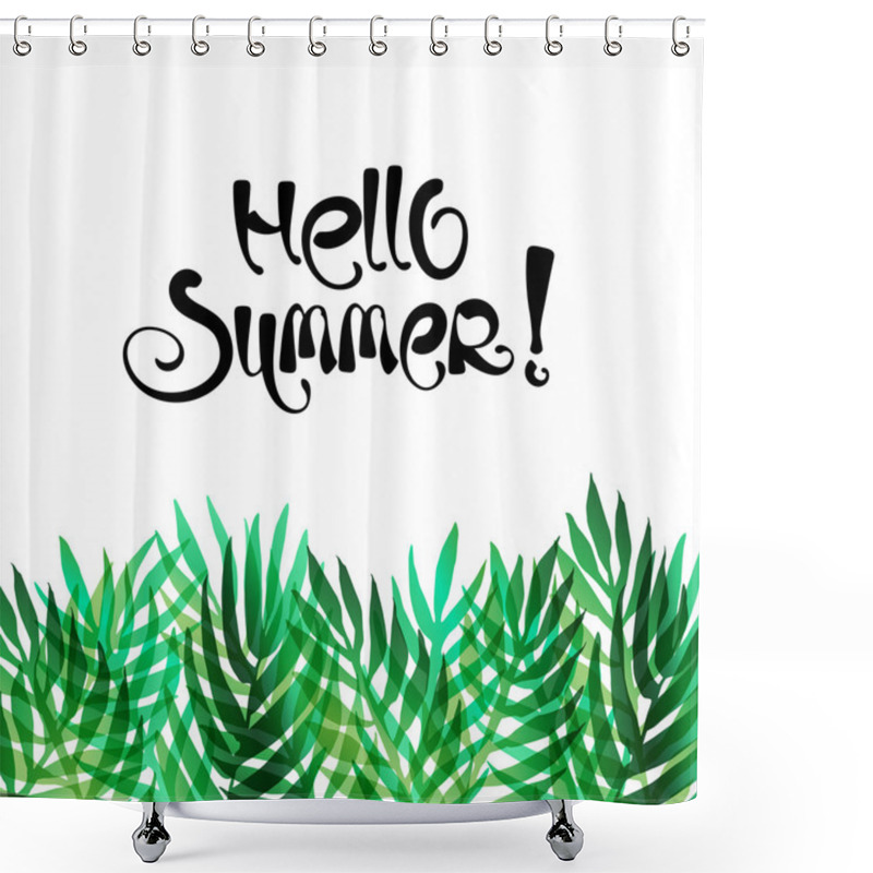 Personality  Abstract Exotic Leaves Summer Vector Background Shower Curtains