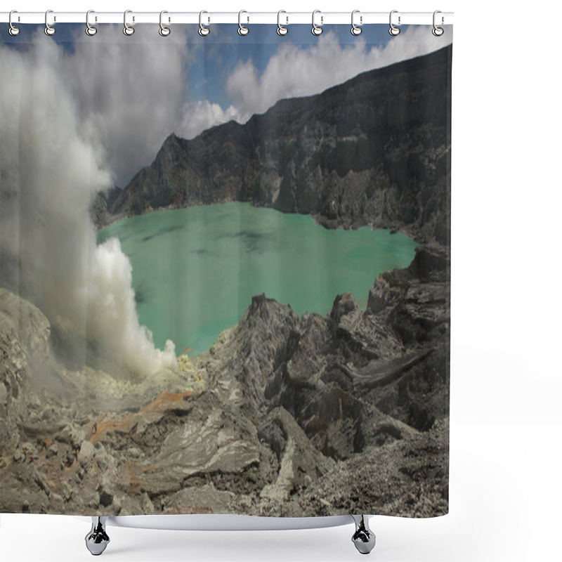 Personality  Acid Lake At Kawah Ijen, East Java Shower Curtains