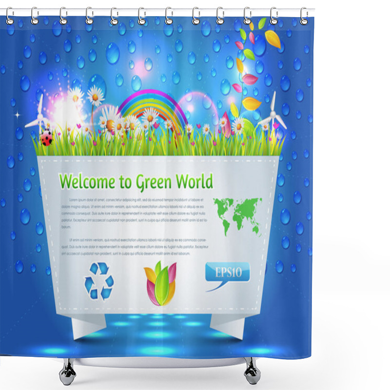 Personality  Ecology Theme Vector Shower Curtains