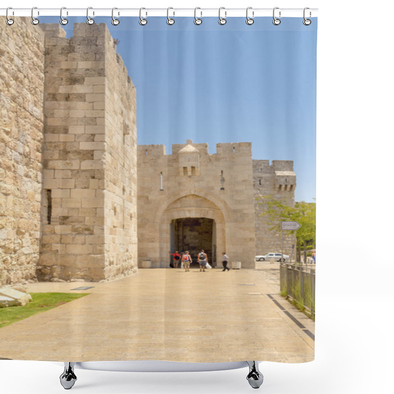 Personality  The Ancient City Walls And Towers In The Old Jerusalem Shower Curtains