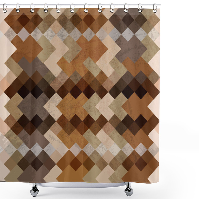 Personality  Vector Retro Mosaic Background Shower Curtains