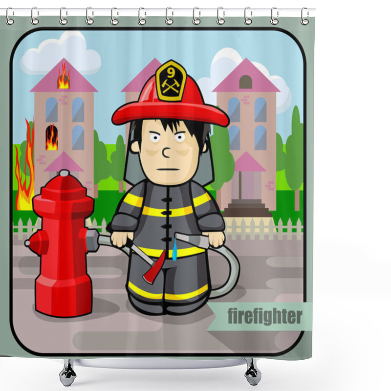 Personality  Person Profession Firefighter Shower Curtains