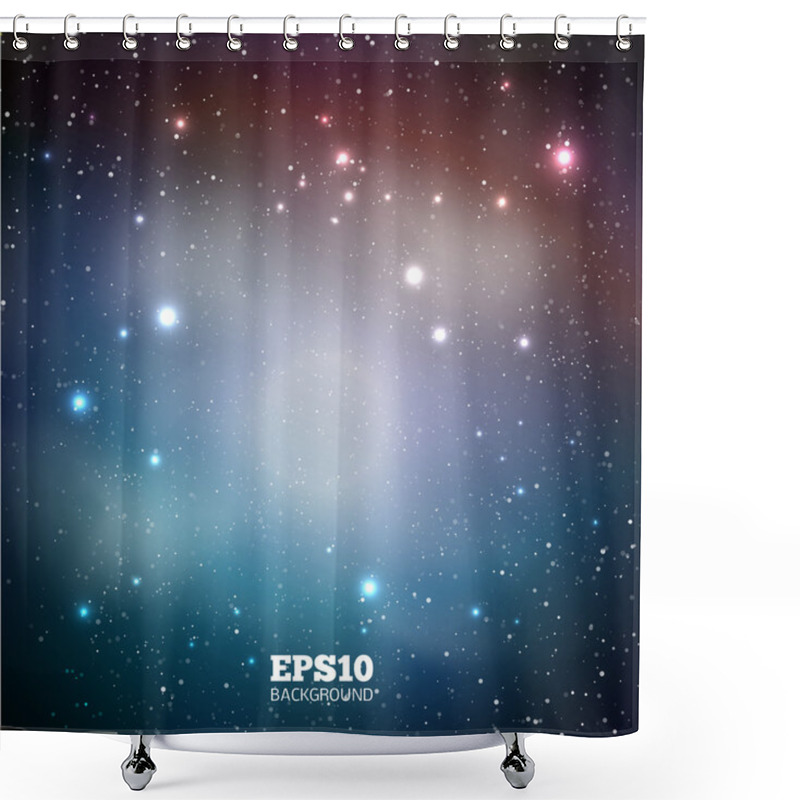 Personality  Brochure Star And Space Template Shower Curtains