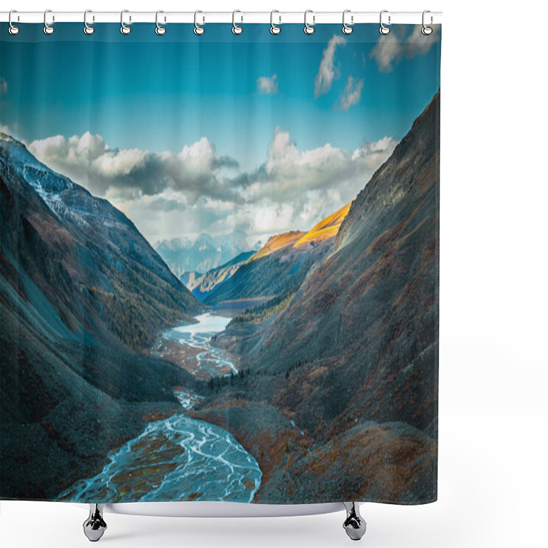 Personality  Mountain Valley In The Altai Shower Curtains