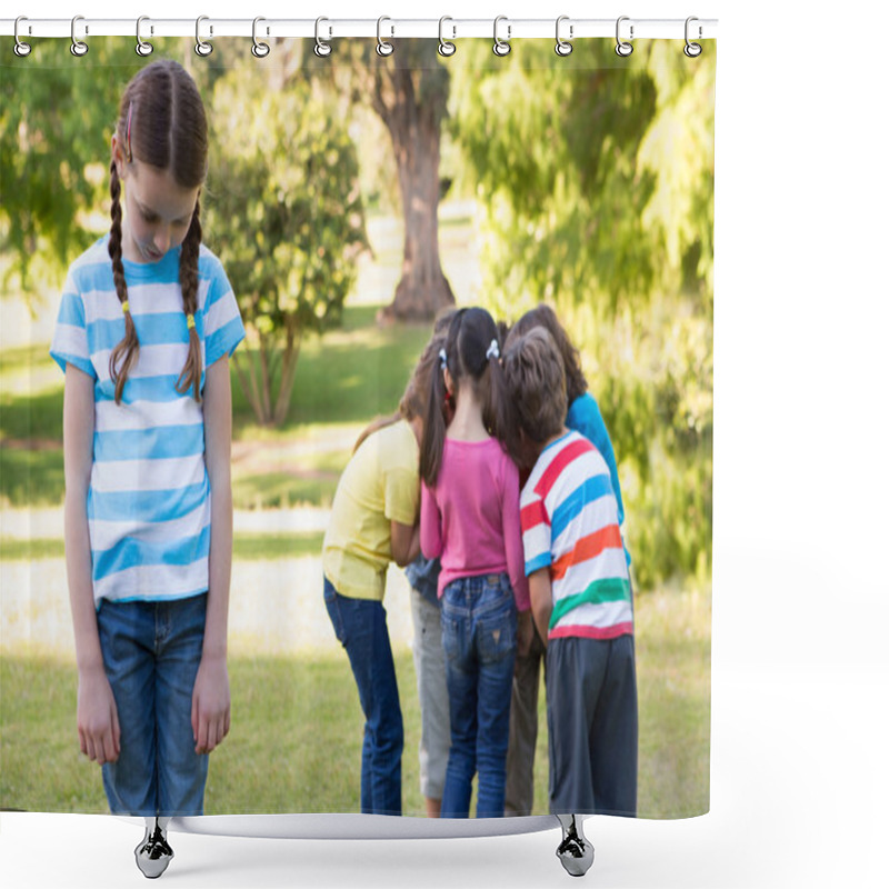 Personality  Little Girl Feeling Left Out In Park Shower Curtains