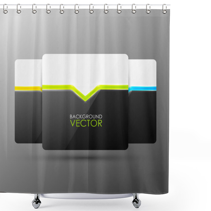 Personality  Set Of Vector Banners Shower Curtains