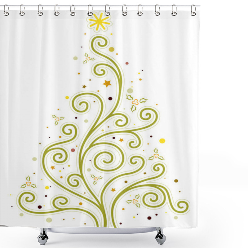 Personality  Christmas Tree Design Shower Curtains