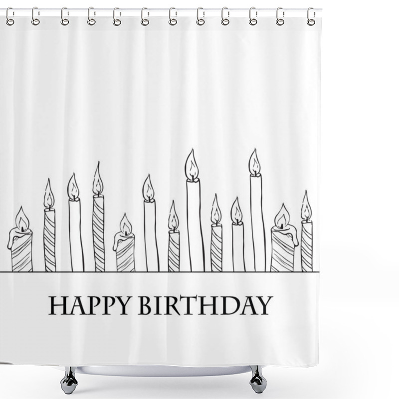 Personality  Birthday Candles Shower Curtains