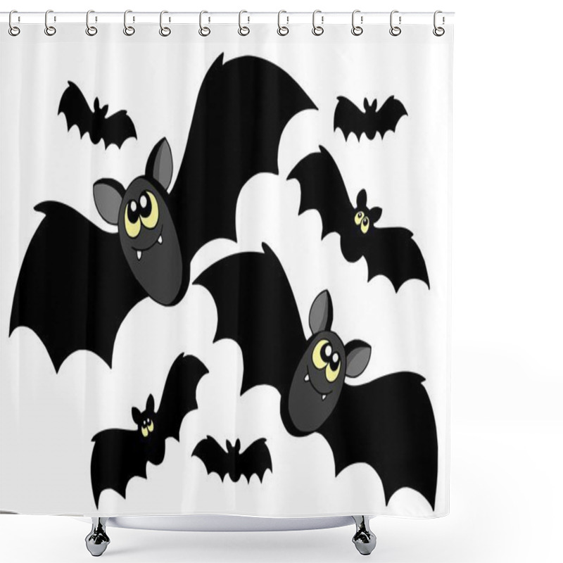 Personality  Bats Silhouettes Shower Curtains