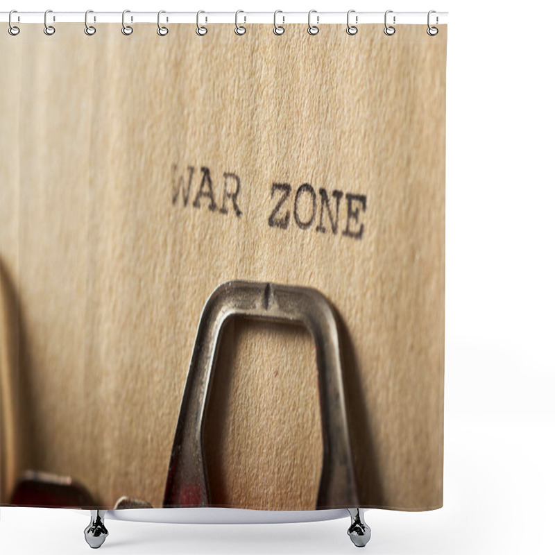 Personality  War Zone Text Written On A Paper. Shower Curtains