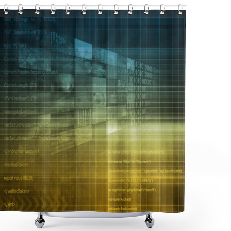 Personality  Modern Technology Shower Curtains