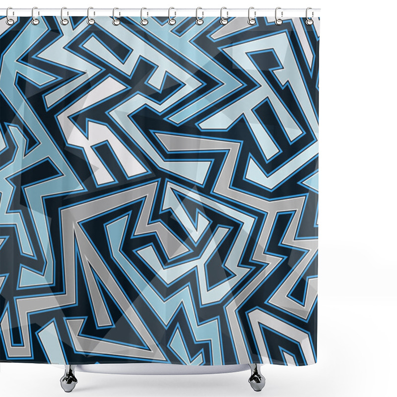 Personality  Blue Stripes Seamless Pattern Shower Curtains