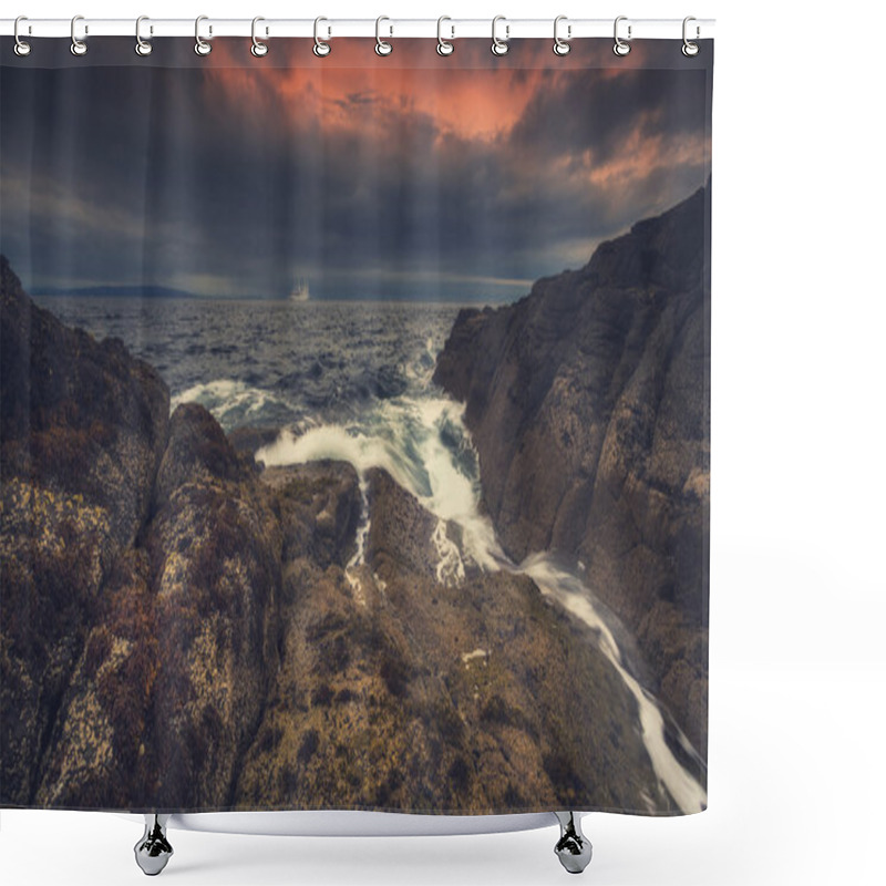 Personality  The Direction Of The Sunset Ireland Shower Curtains