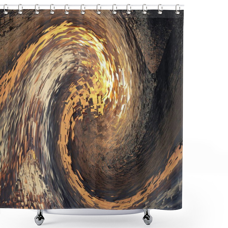 Personality  Abstract Photography With Wave Effect, Art  Digital, Abstract, Yin Yang Symbol, Shower Curtains