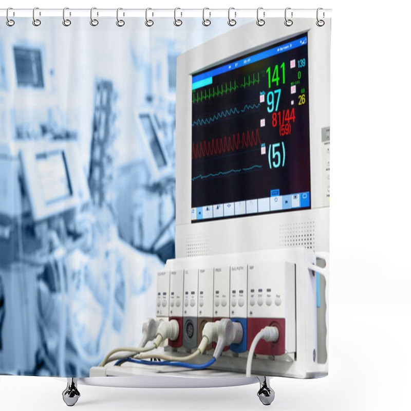 Personality  ICU With ECG Monitor Shower Curtains