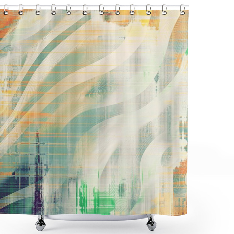 Personality  Abstract Old Background With Grunge Texture Shower Curtains