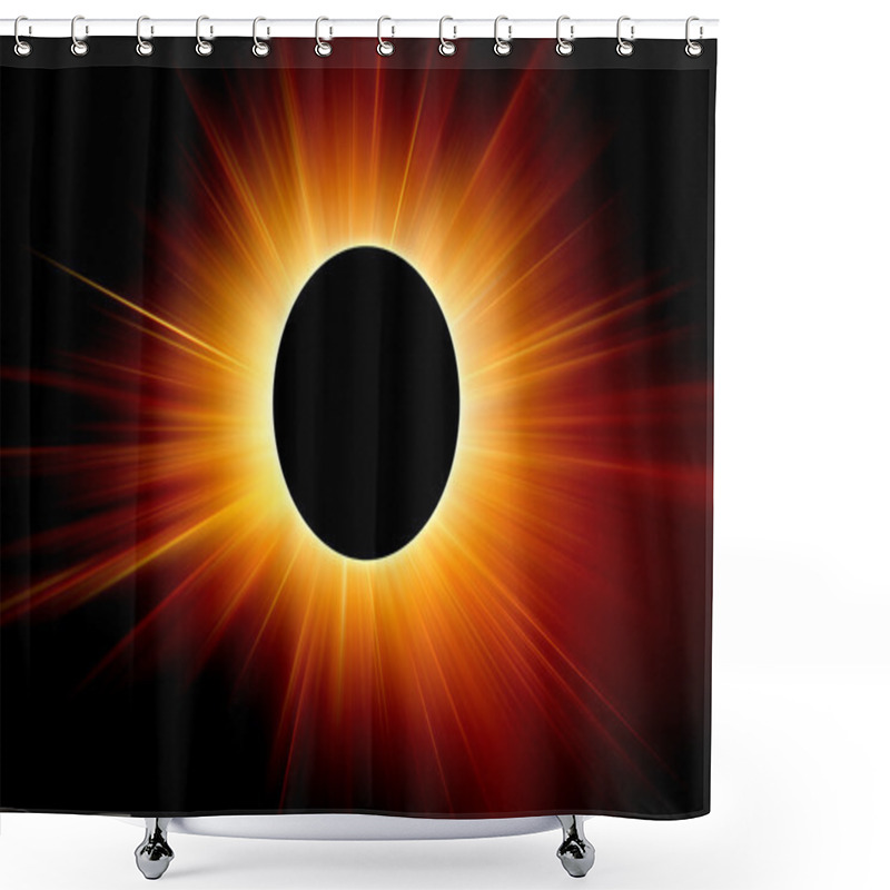 Personality  Solar Eclipse Shower Curtains