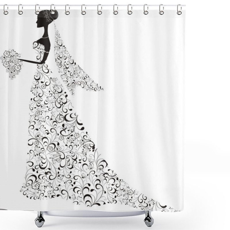 Personality  Beautiful Bride Shower Curtains