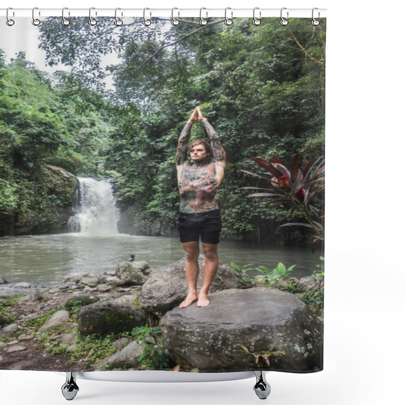 Personality  Urdhva Hastasana Shower Curtains