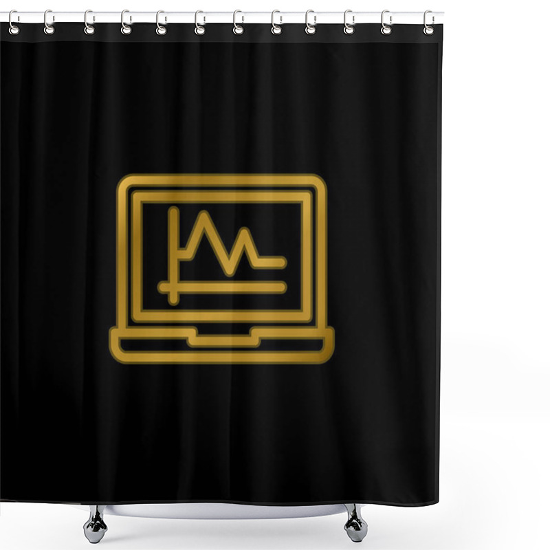 Personality  Analysis Gold Plated Metalic Icon Or Logo Vector Shower Curtains