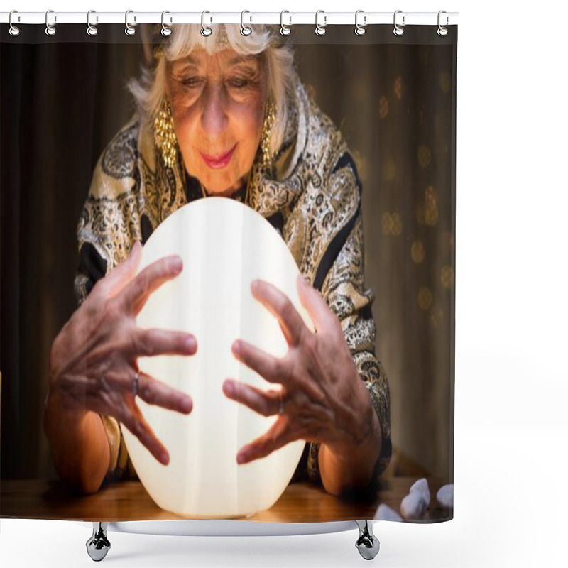 Personality  Crystal Ball Is A Gadget Shower Curtains